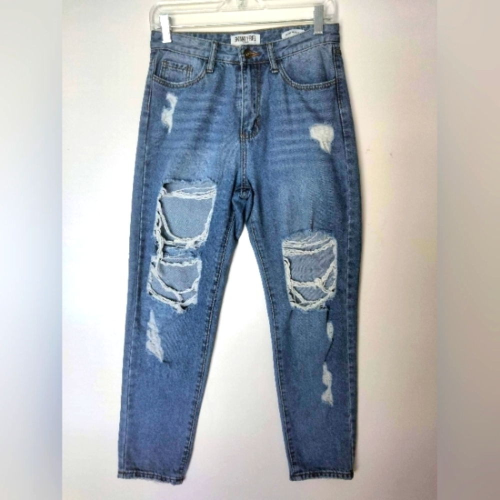 skinny fries Denim pants size 3 women's‎ open front detail zipper button